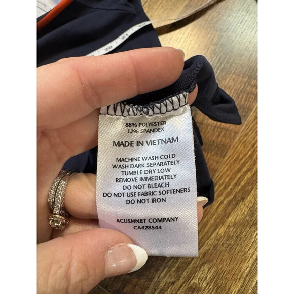 FOOTJOY FJ Athletic Fit Golf Polo Men's Size L Perfect! BLUE WHITE ORANGE - Picture 7 of 7